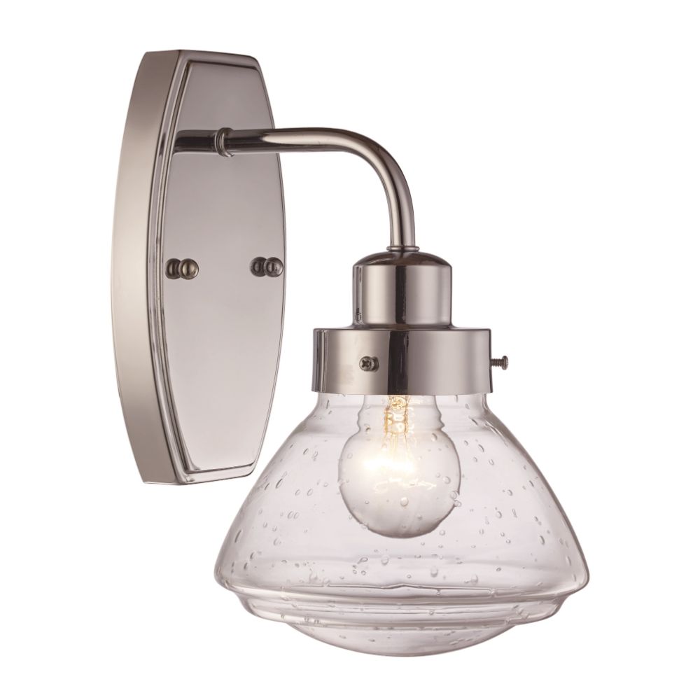 Trans Globe Lighting 71621 PC Ynez 1 Light Wall Sconce Seeded in Polished Chrome